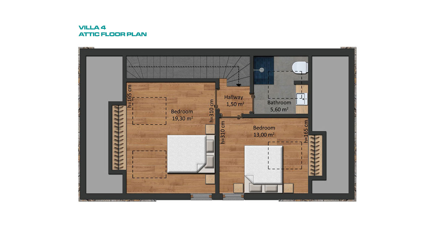 Semi-Detached Luxury Villas in Side Town Close to the Beach - 53817