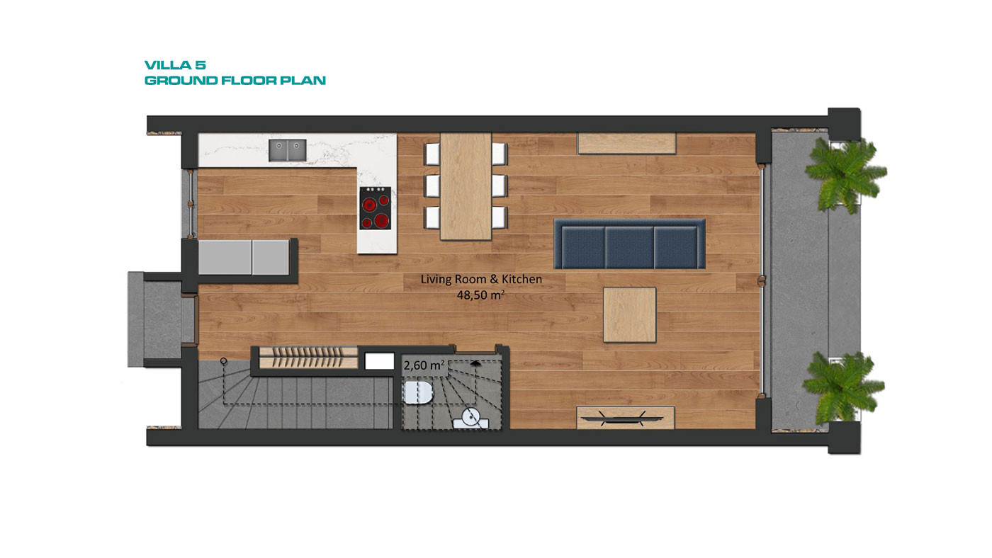 Semi-Detached Luxury Villas in Side Town Close to the Beach - 53819