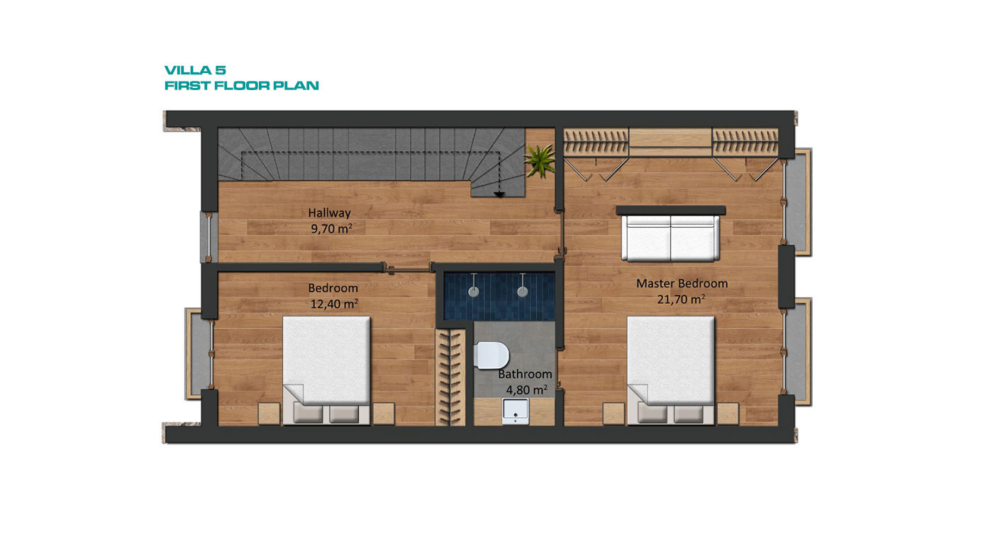 Semi-Detached Luxury Villas in Side Town Close to the Beach - 53820