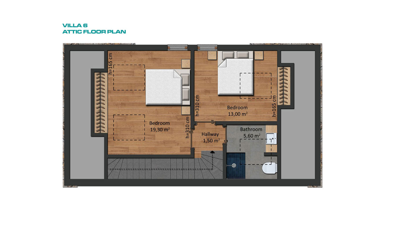 Semi-Detached Luxury Villas in Side Town Close to the Beach - 53825