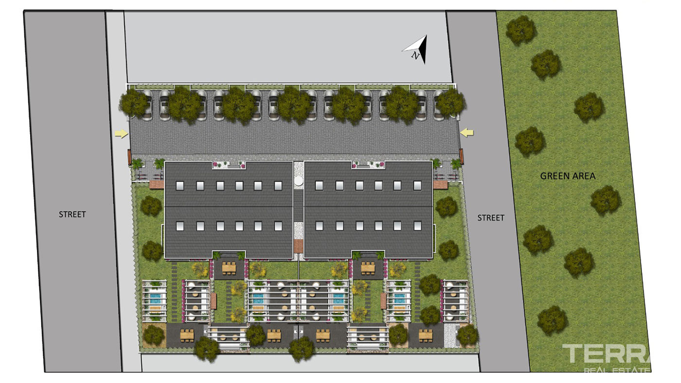 Semi-Detached Luxury Villas in Side Town Close to the Beach - 53826