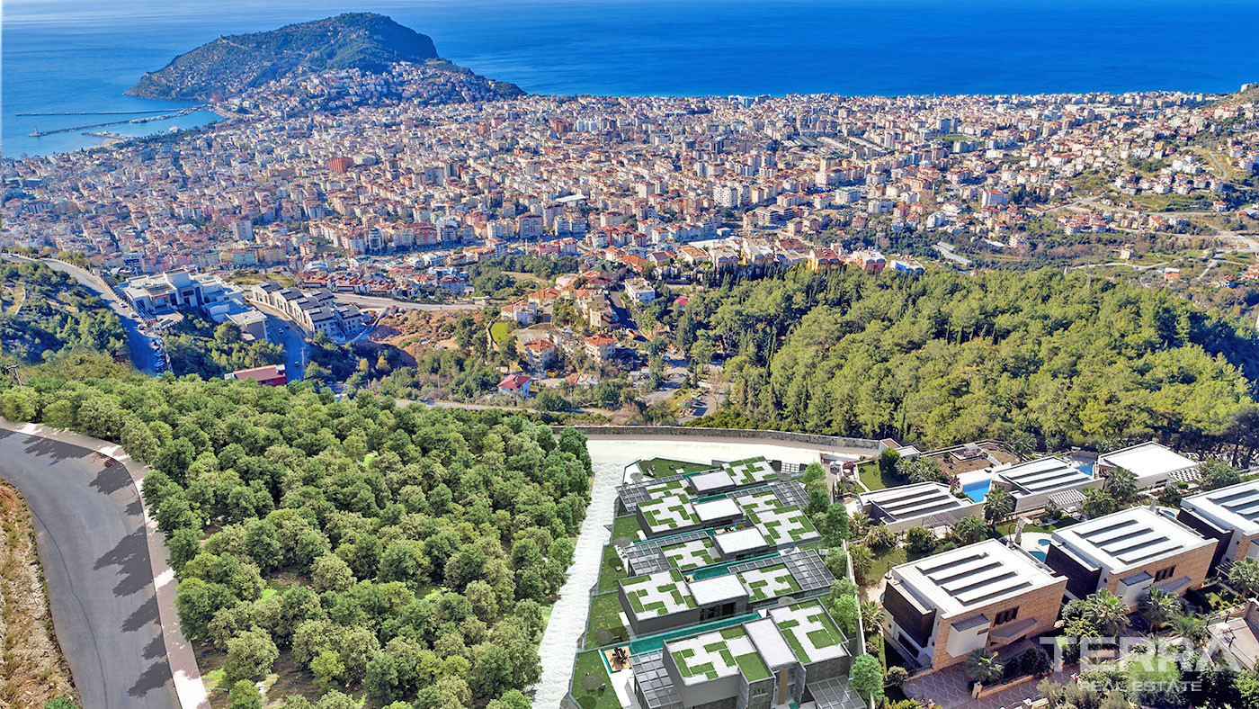Villas de Qualité Supérieure Avec Vue Mer Panoramique à Alanya Bektaş - 53742