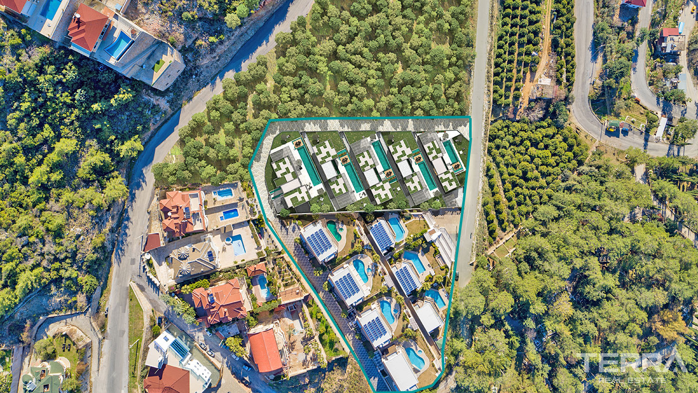 Villas de Qualité Supérieure Avec Vue Mer Panoramique à Alanya Bektaş - 53743
