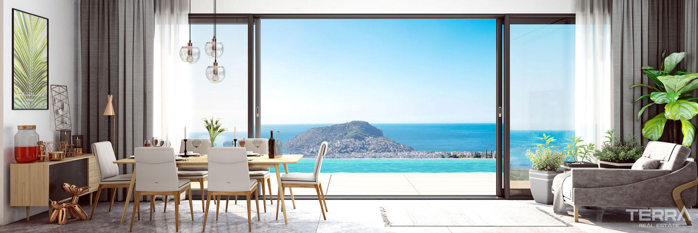 Villas de Qualité Supérieure Avec Vue Mer Panoramique à Alanya Bektaş - 57743