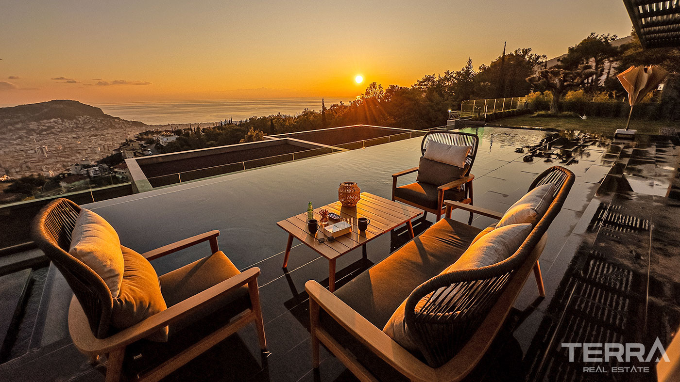 Villas de Qualité Supérieure Avec Vue Mer Panoramique à Alanya Bektaş - 104009