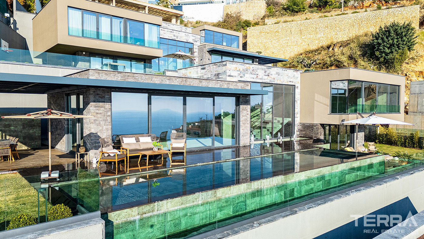 Villas de Qualité Supérieure Avec Vue Mer Panoramique à Alanya Bektaş - 104014