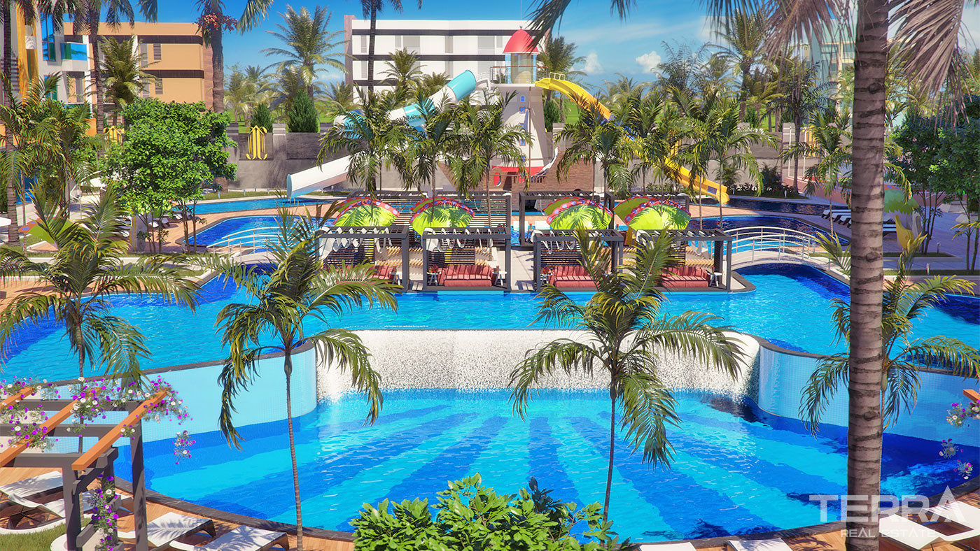 Exklusiva strandlägenheter i Cebeci Towers, Alanya, Mahmutlar - 64290