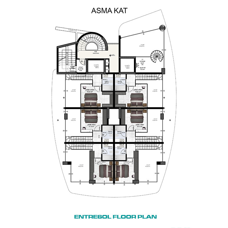High-Quality Apartments in Alanya Center Close to Cleopatra Beach - 61231