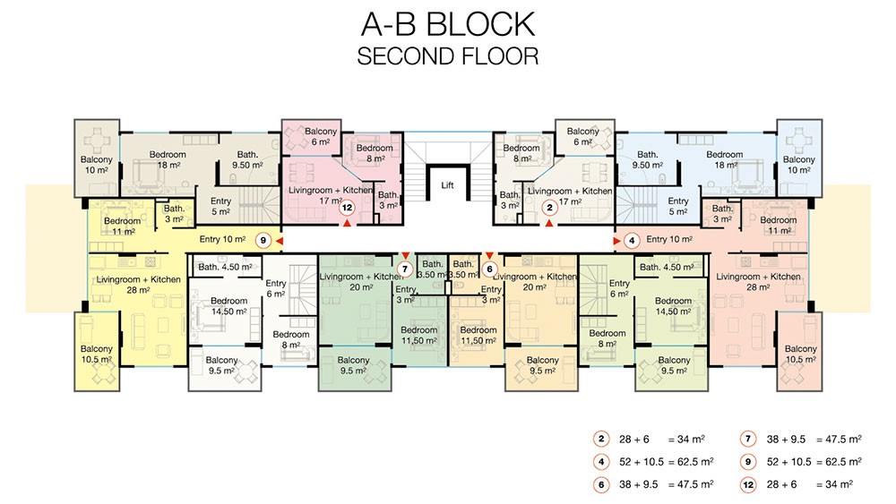 Aqua Residence — Sea View Apartments for Sale in Kestel, Alanya - 962