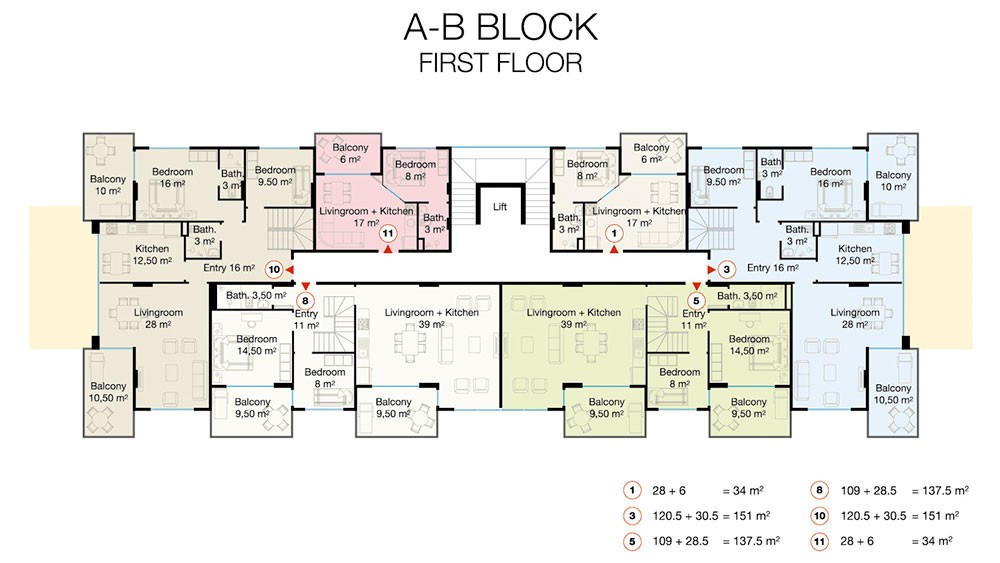 Aqua Residence — Sea View Apartments for Sale in Kestel, Alanya - 963