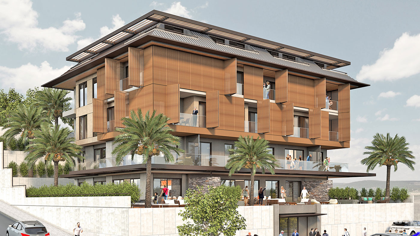 Nowoczesne apartamenty z panoramicznym widokiem na morze i zamek w Alanyi - 55300