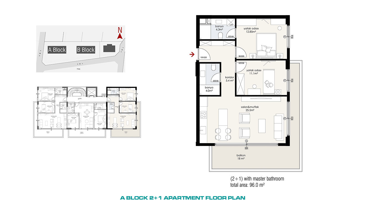Nowoczesne apartamenty z panoramicznym widokiem na morze i zamek w Alanyi - 55312