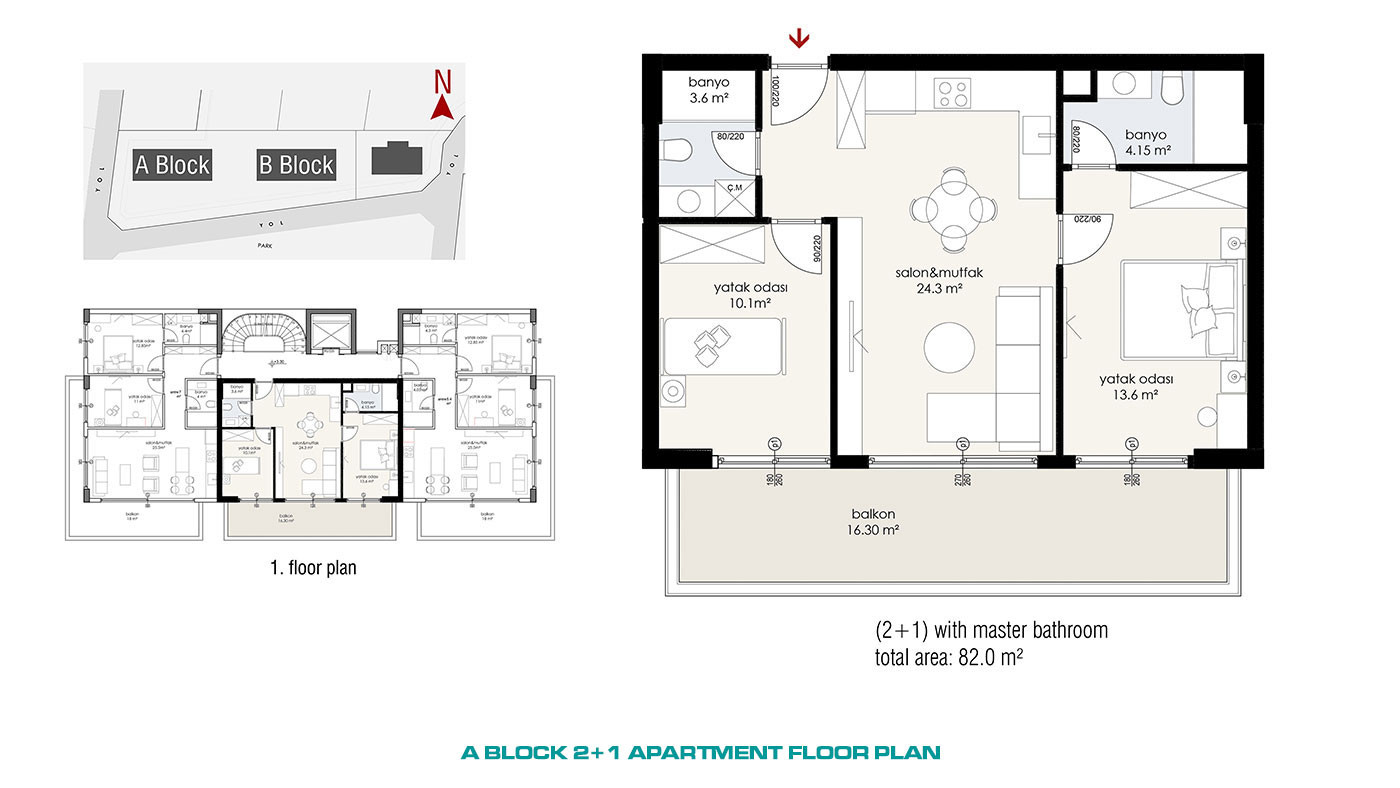 Nowoczesne apartamenty z panoramicznym widokiem na morze i zamek w Alanyi - 55313