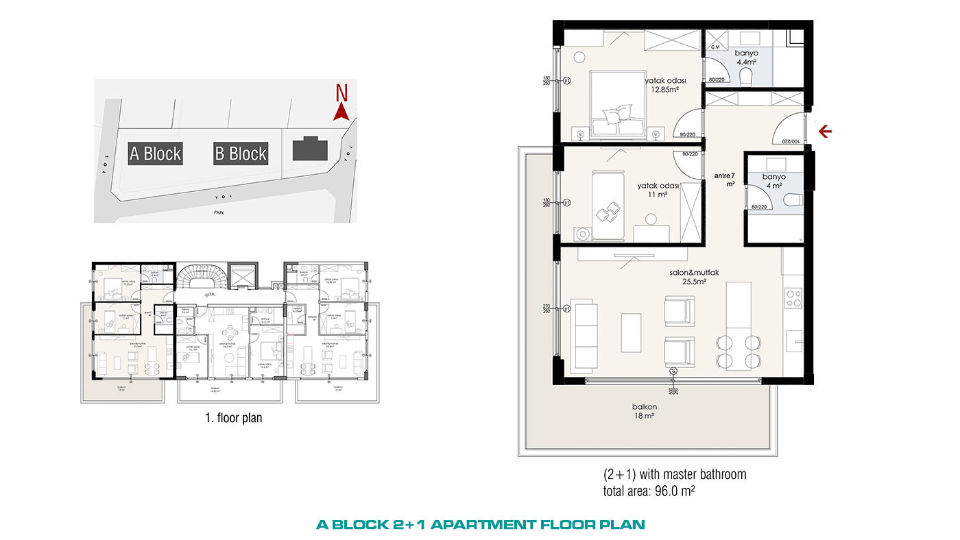 Nowoczesne apartamenty z panoramicznym widokiem na morze i zamek w Alanyi - 55314