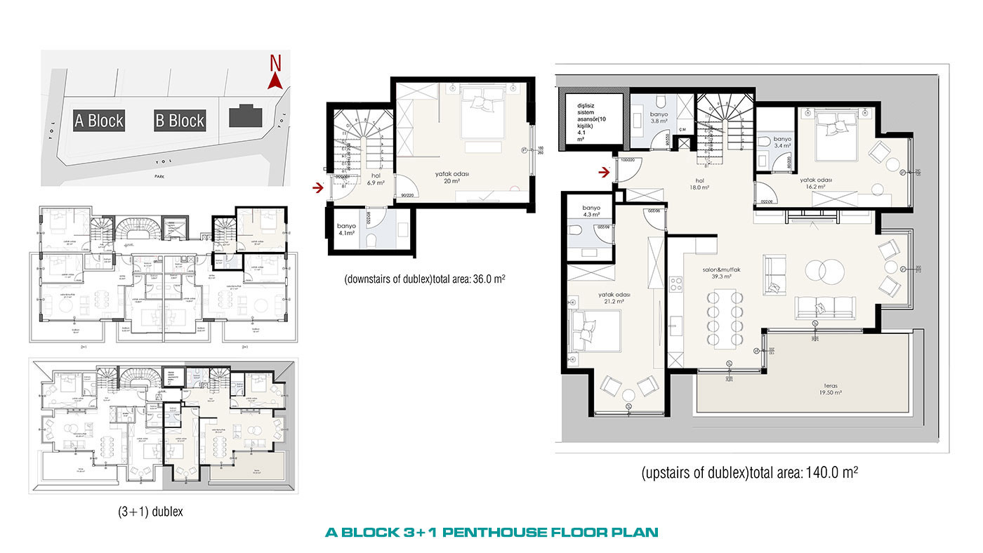 Nowoczesne apartamenty z panoramicznym widokiem na morze i zamek w Alanyi - 55315