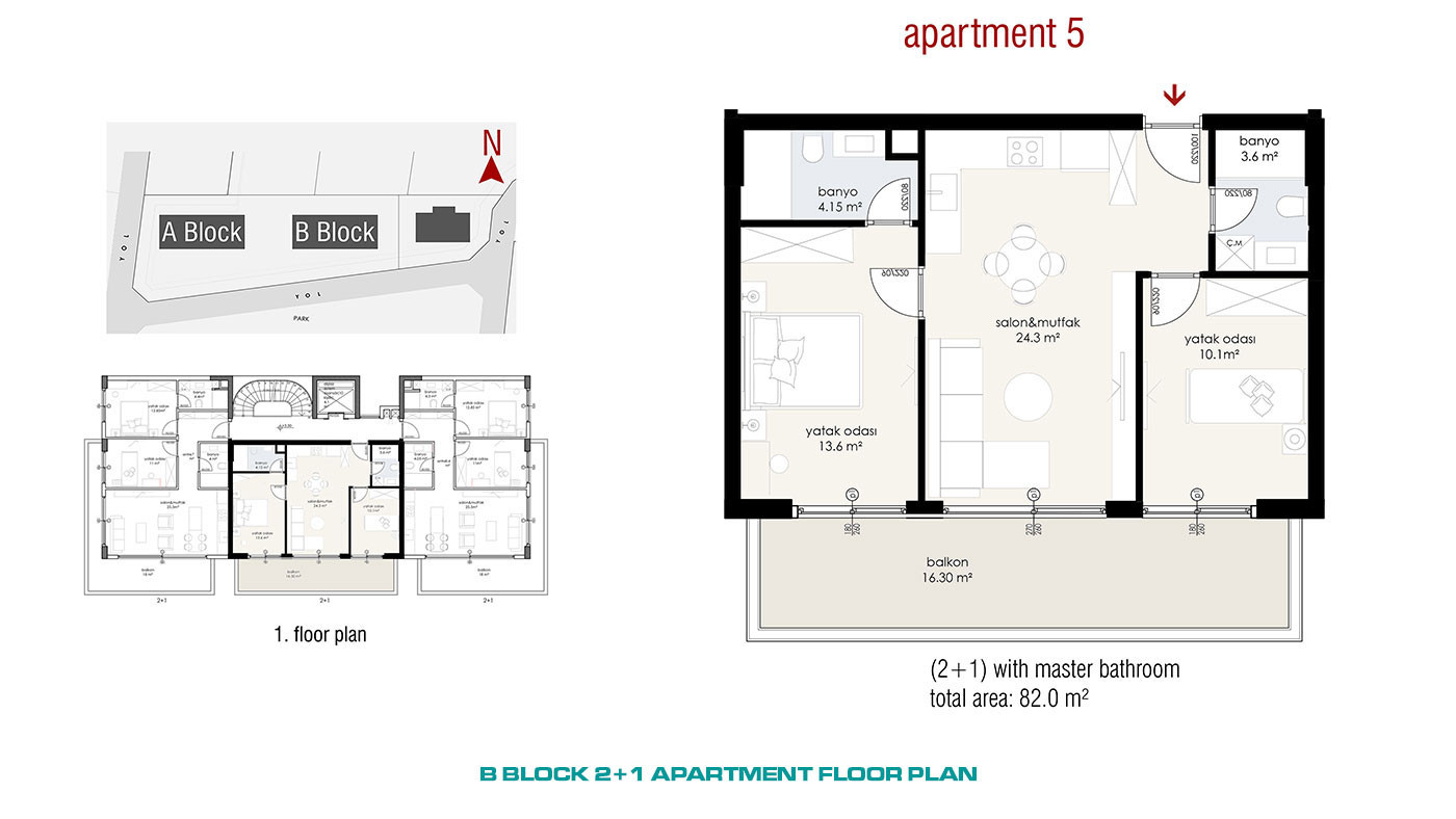 Nowoczesne apartamenty z panoramicznym widokiem na morze i zamek w Alanyi - 55326
