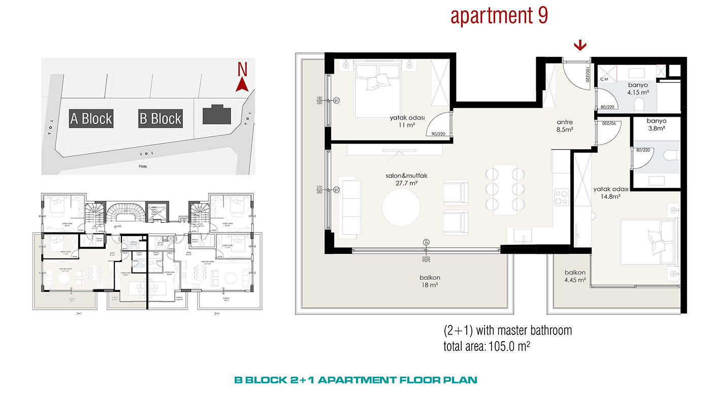 Nowoczesne apartamenty z panoramicznym widokiem na morze i zamek w Alanyi - 55330
