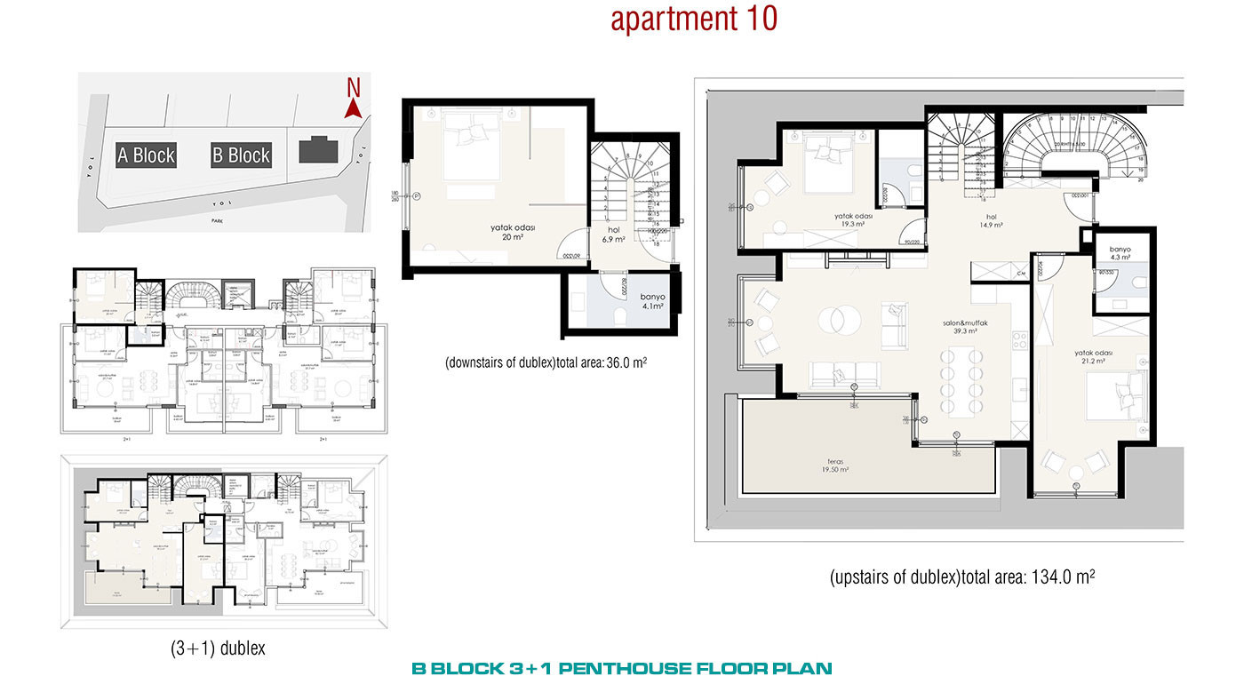 Nowoczesne apartamenty z panoramicznym widokiem na morze i zamek w Alanyi - 55331