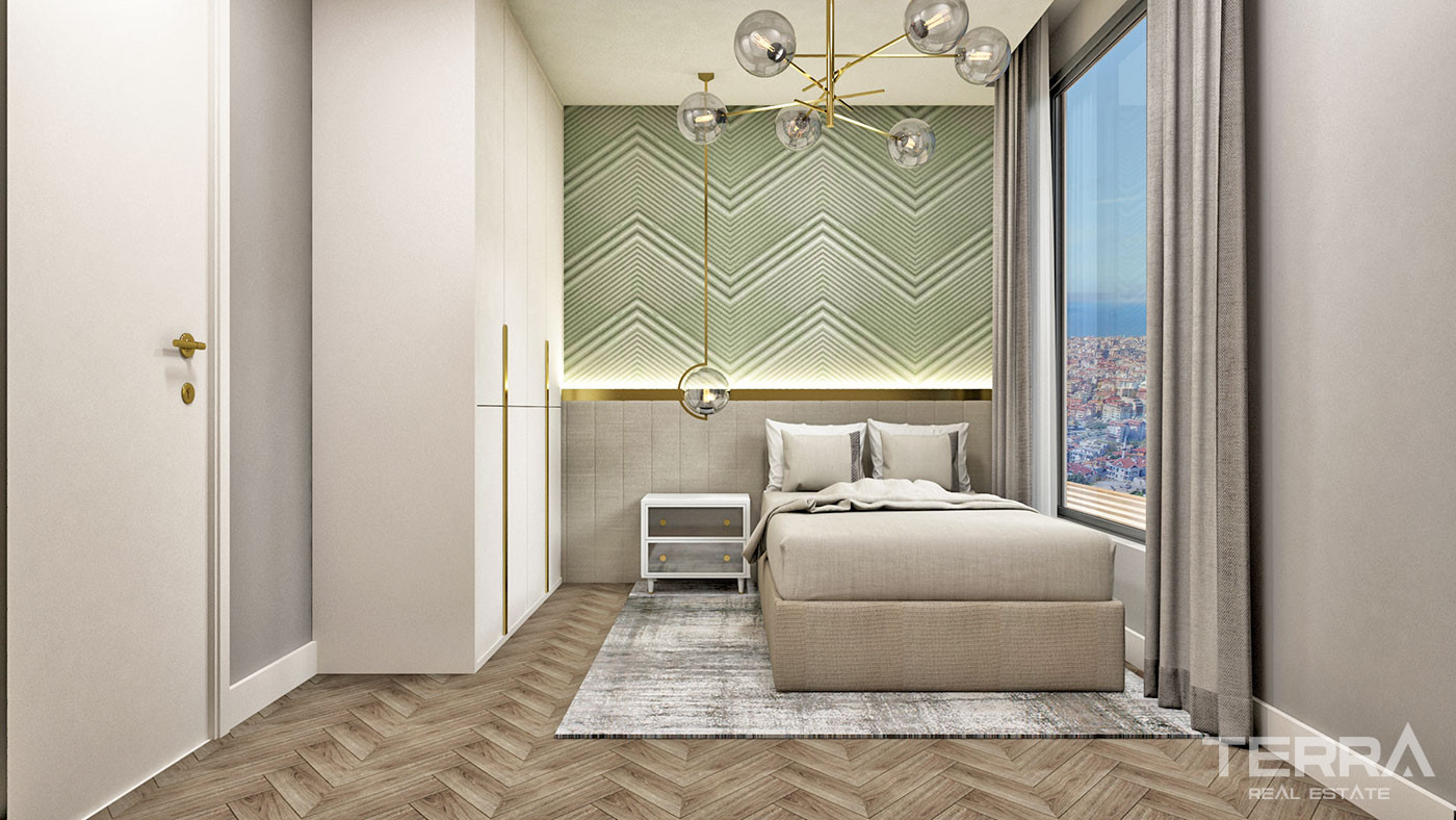 Nowoczesne apartamenty z panoramicznym widokiem na morze i zamek w Alanyi - 55338