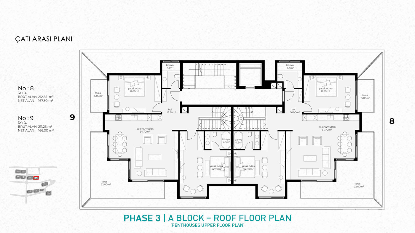 Nowoczesne apartamenty z panoramicznym widokiem na morze i zamek w Alanyi - 101287