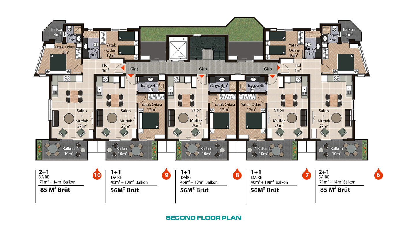 Oba Sultan Residence 1 — Apartments for Sale in Oba, Alanya, Turkey - 56185