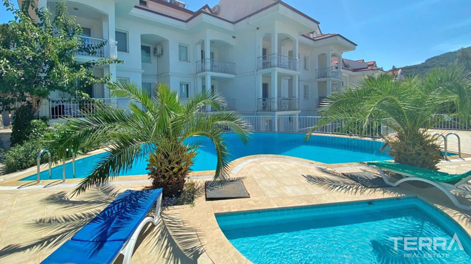 Resale Apartment with Pool and Mountain View in Fethiye, Hisarönü
