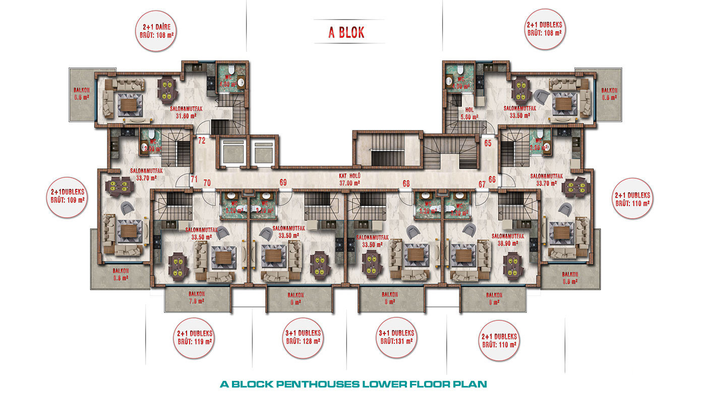 Olive Paradise Čaršija III — Apartments in Avsallar, Alanya, Turkey - 56878
