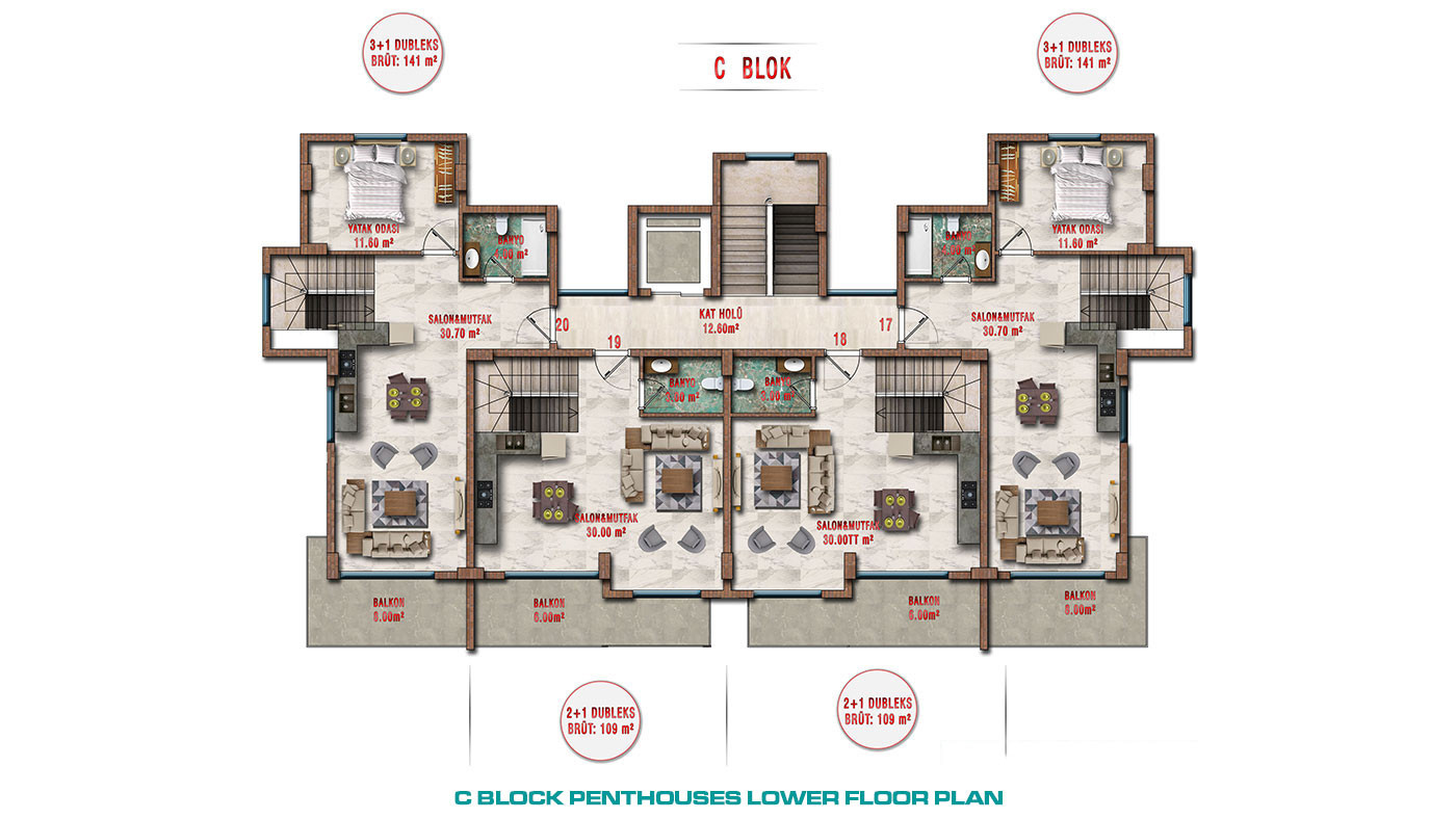 Olive Paradise Čaršija III — Apartments in Avsallar, Alanya, Turkey - 56887