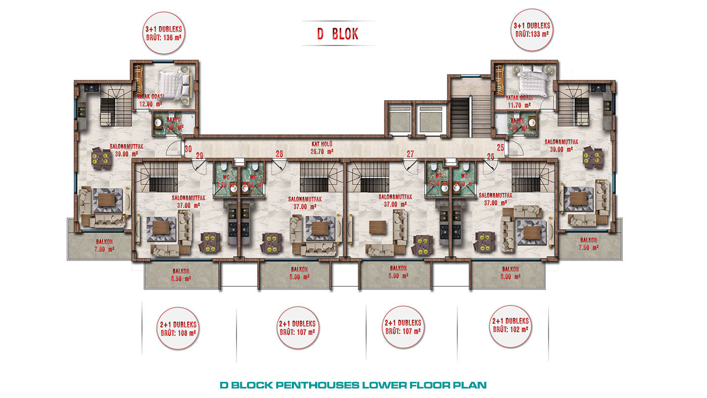 Olive Paradise Čaršija III — Apartments in Avsallar, Alanya, Turkey - 56893