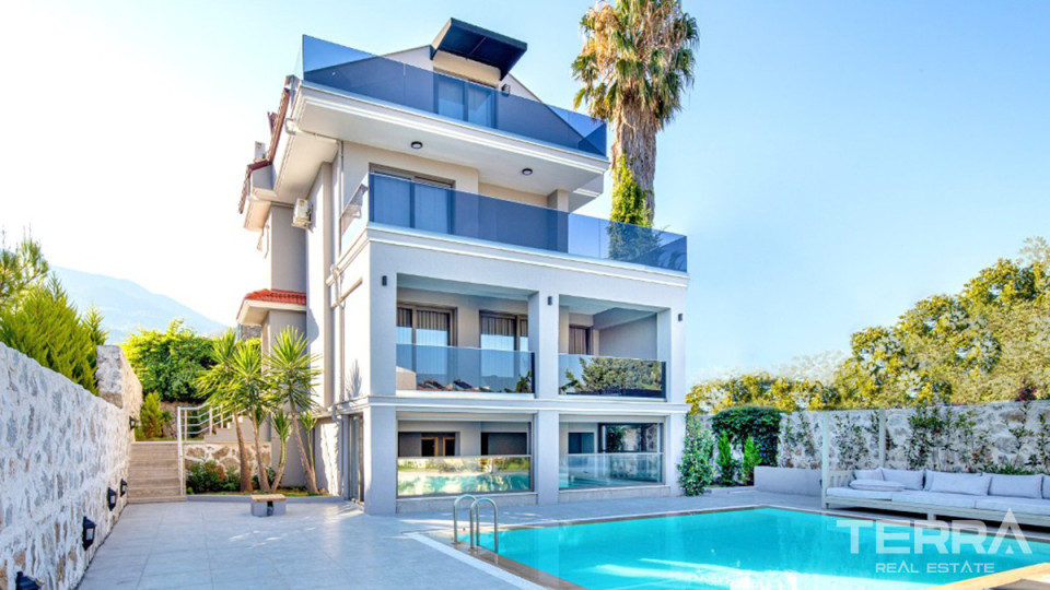 Luxury Villa with Outdoor and Indoor Pools in Fethiye, Ovacık