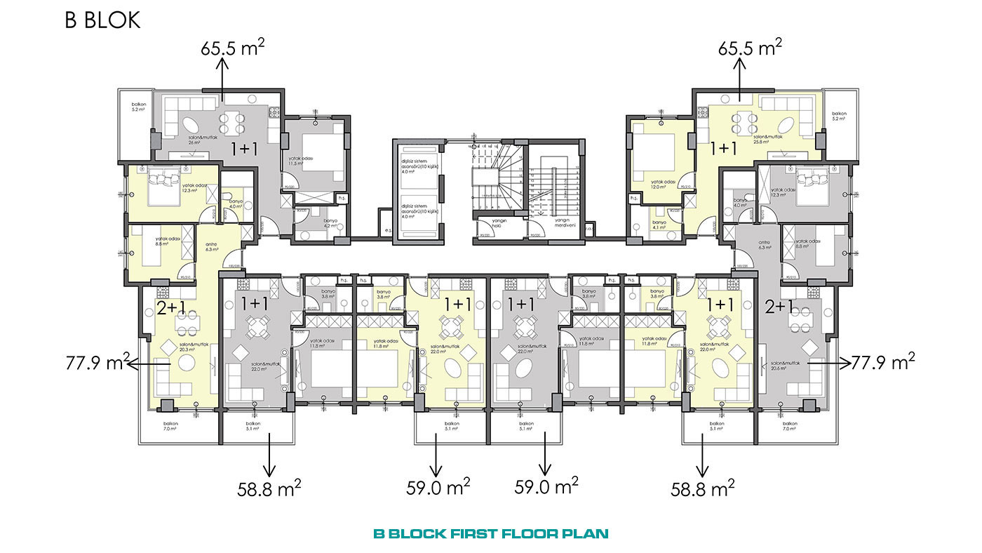 Apartments with High Investment Potential in City Center of Alanya - 57787