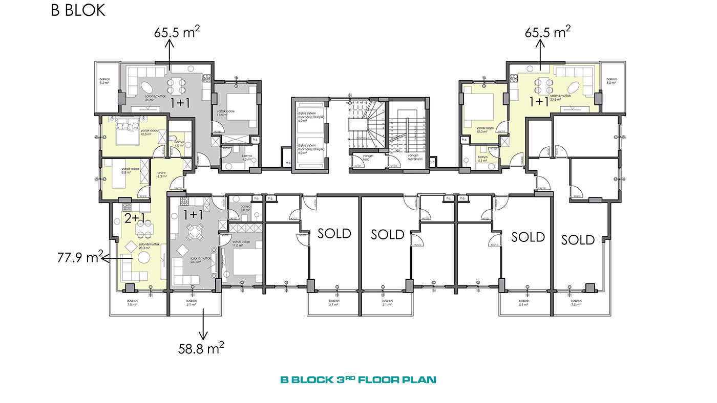 Apartments with High Investment Potential in City Center of Alanya - 57791