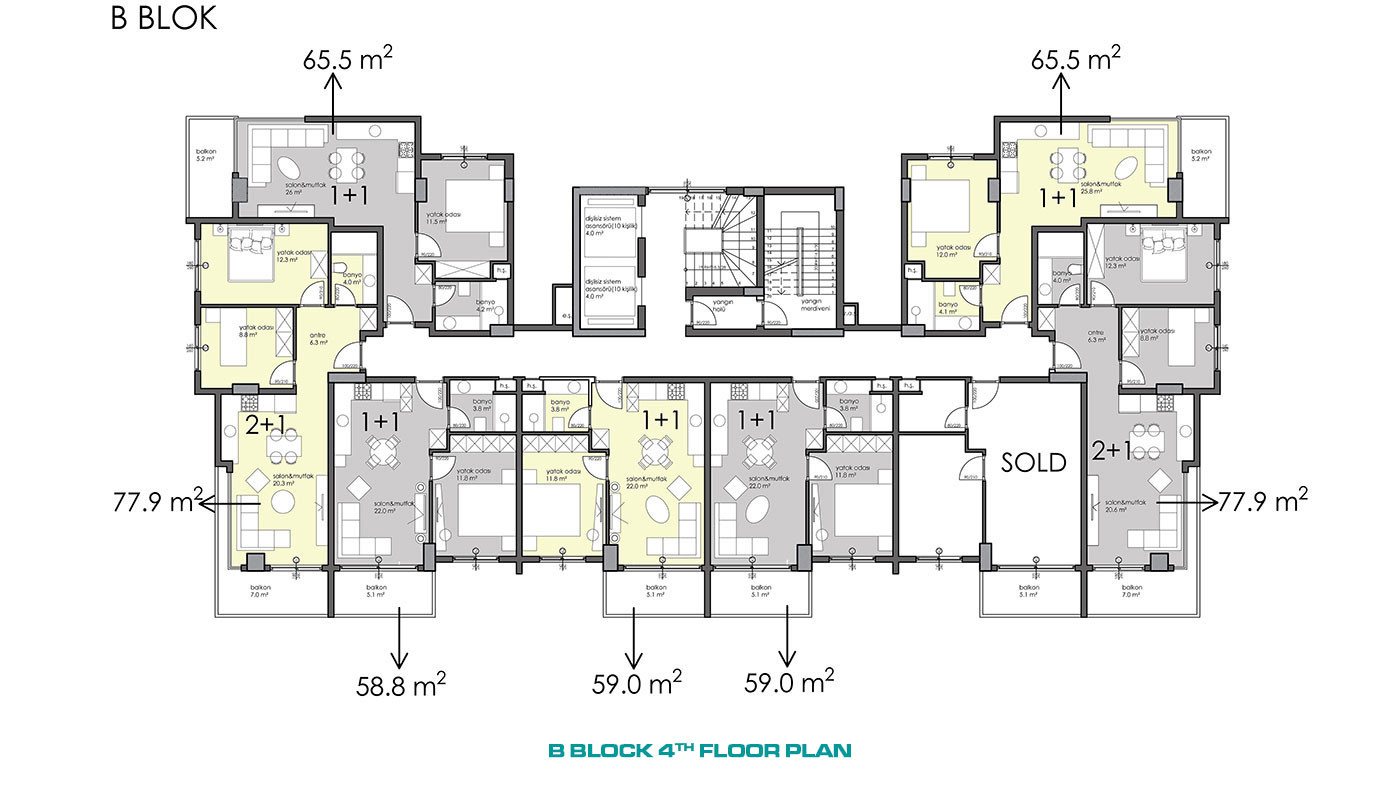 Apartments with High Investment Potential in City Center of Alanya - 57793