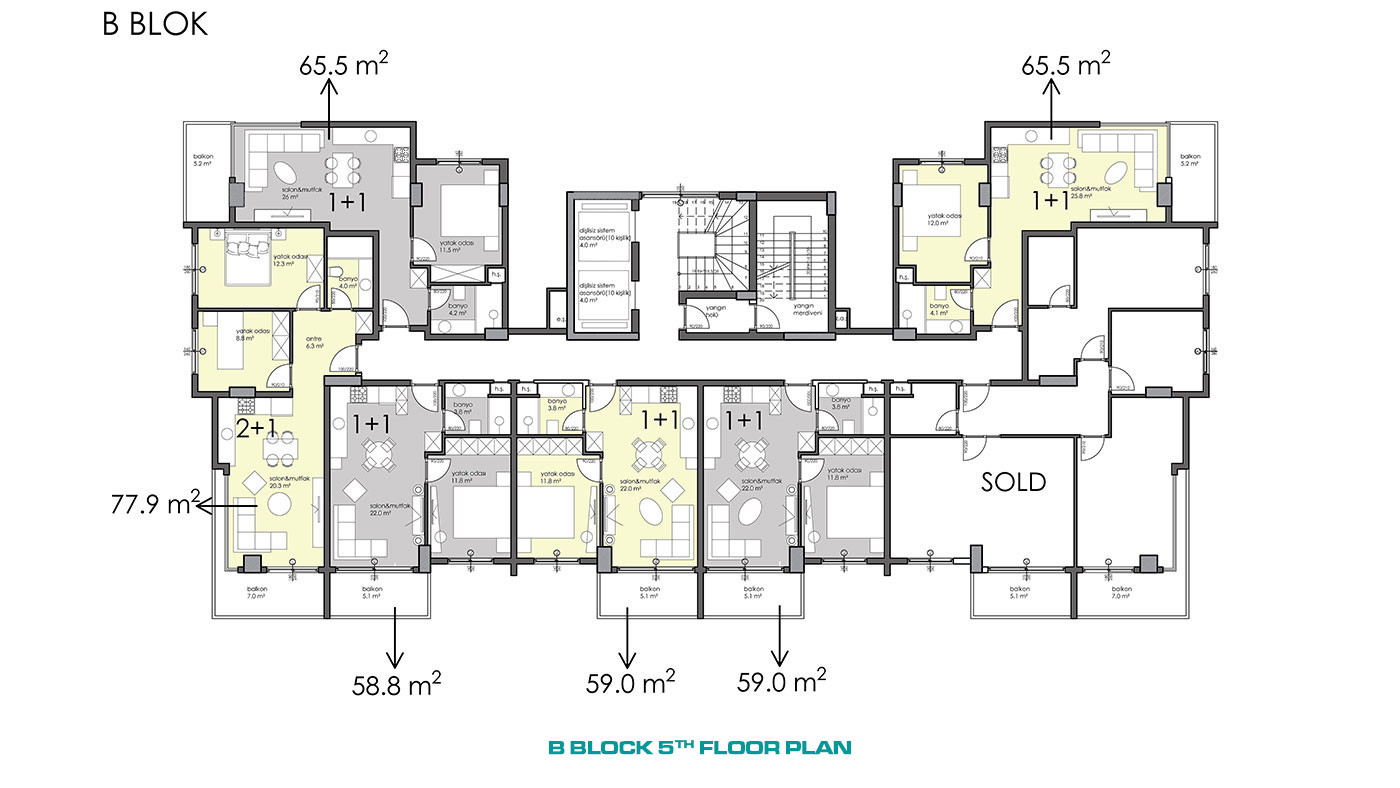 Apartments with High Investment Potential in City Center of Alanya - 57795