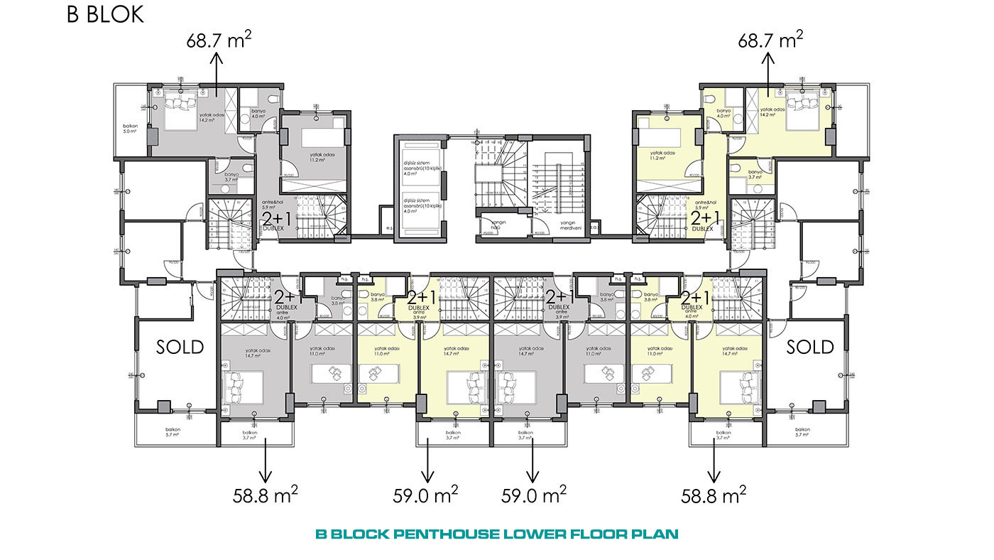 Apartments with High Investment Potential in City Center of Alanya - 57798