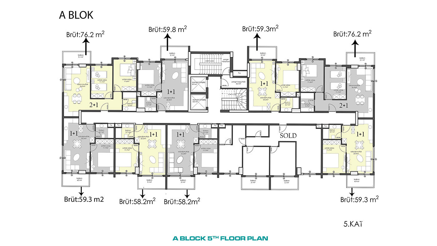Apartments with High Investment Potential in City Center of Alanya - 57799