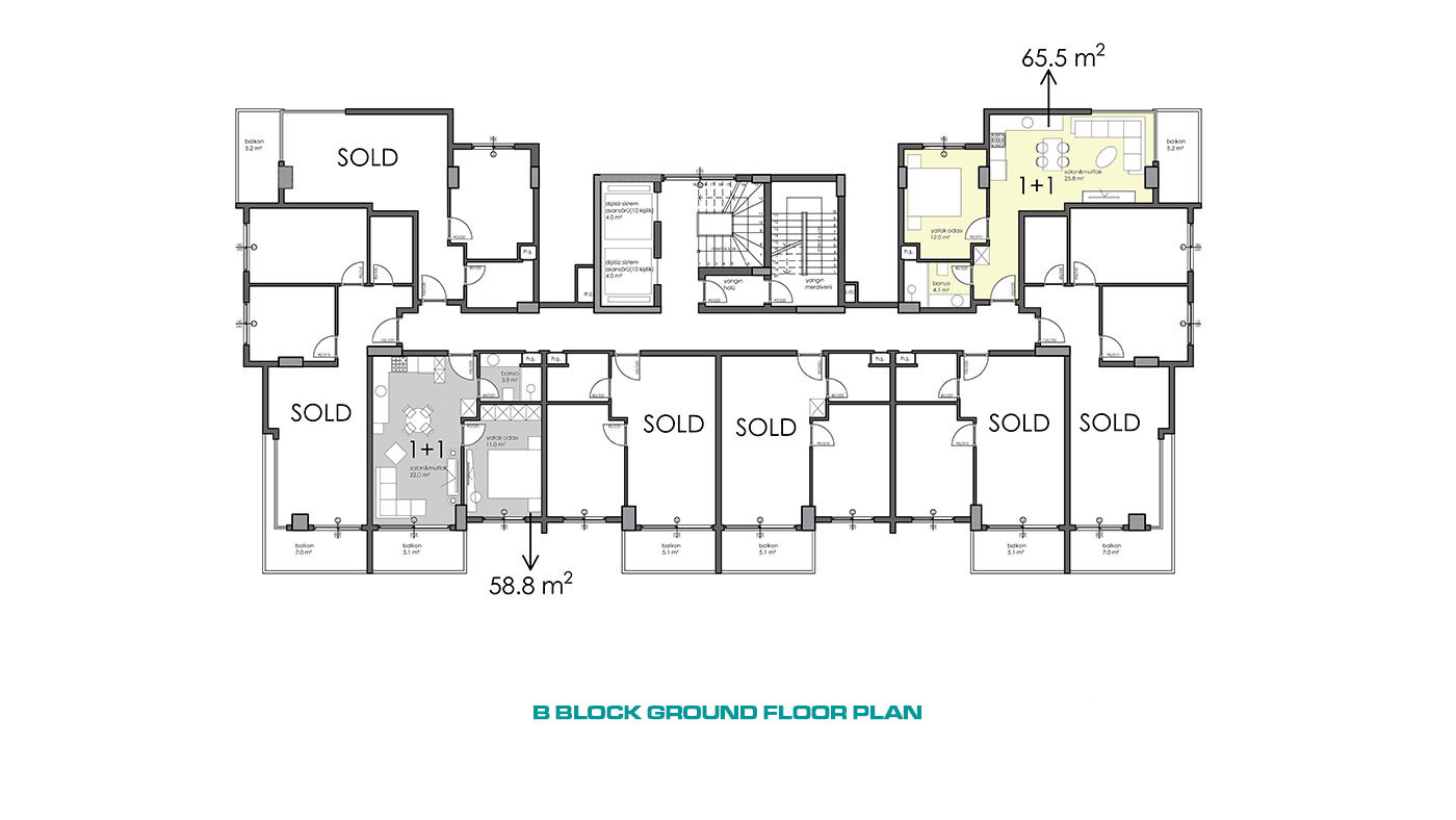 Apartments with High Investment Potential in City Center of Alanya - 57806