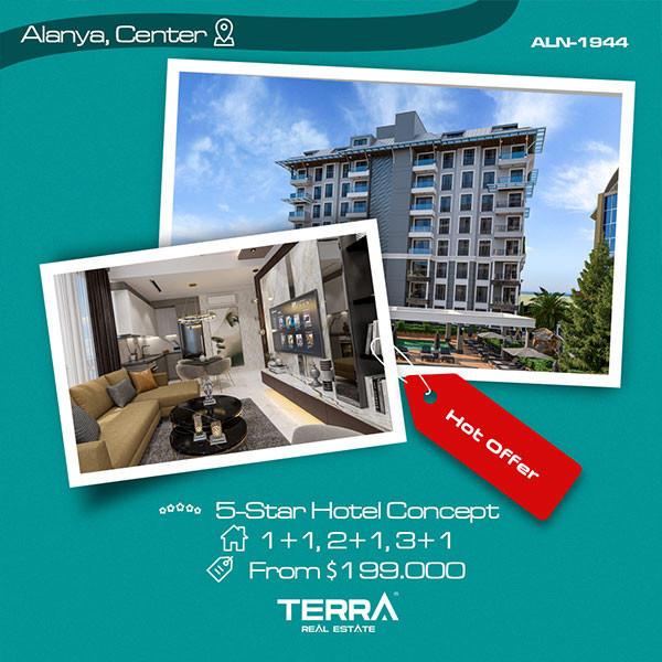 Apartments with High Investment Potential in City Center of Alanya - 74115
