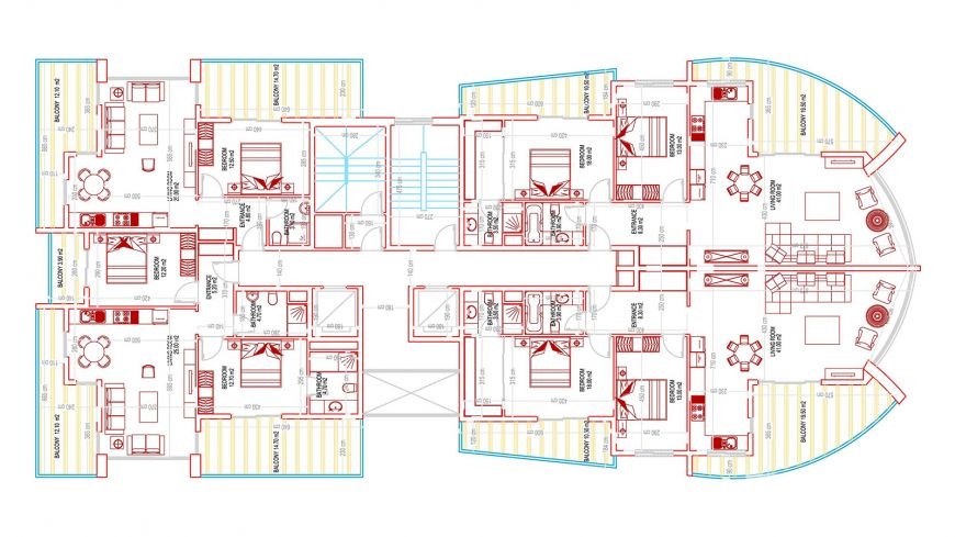 Queen Residence seafront apartments in Mahmutlar, Alanya - 1256