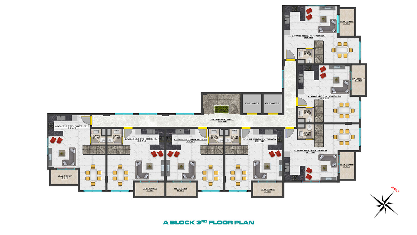 Apartments with Rich Facilities at Sea Pearl Park in Alanya, Oba - 58684