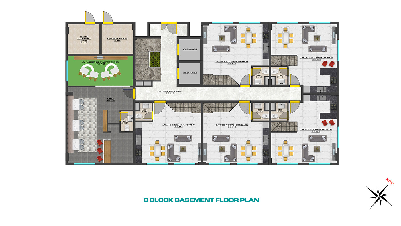 Apartments with Rich Facilities at Sea Pearl Park in Alanya, Oba - 58688