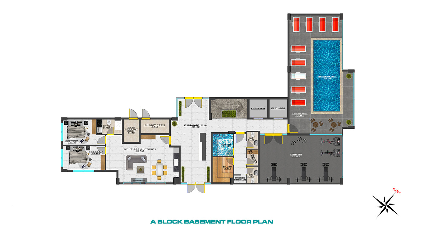 Apartments with Rich Facilities at Sea Pearl Park in Alanya, Oba - 58691