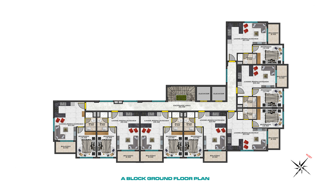 Apartments with Rich Facilities at Sea Pearl Park in Alanya, Oba - 58693