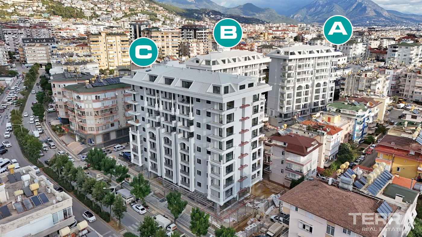 Luksusleiligheter til salgs i Alanya sentrum nær Kleopatra-stranden - 99631