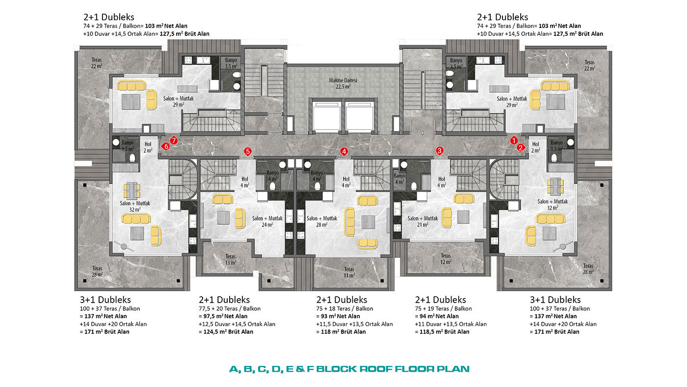 Exclusive Apartments at Emerald Grand Deluxe in Alanya, Avsallar - 60380