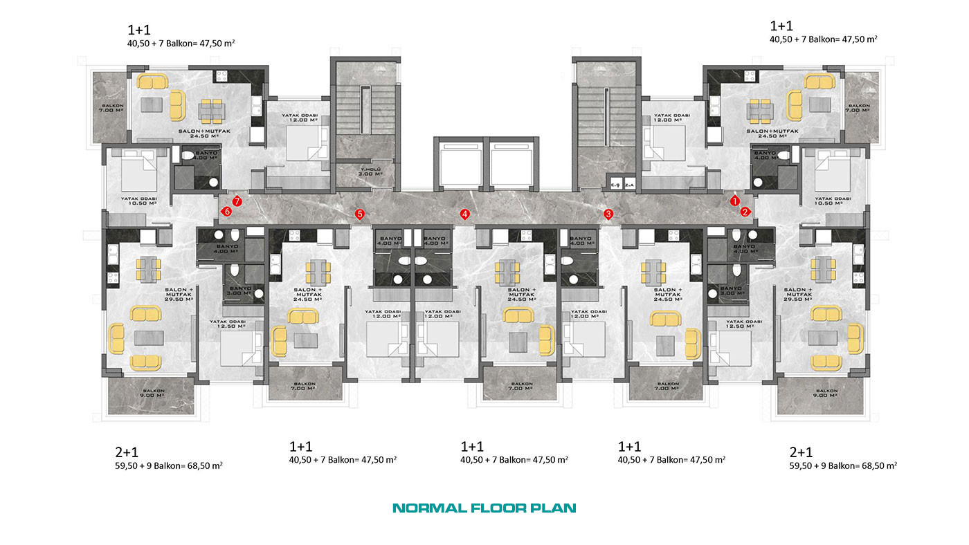 Exclusive Apartments at Emerald Grand Deluxe in Alanya, Avsallar - 59633