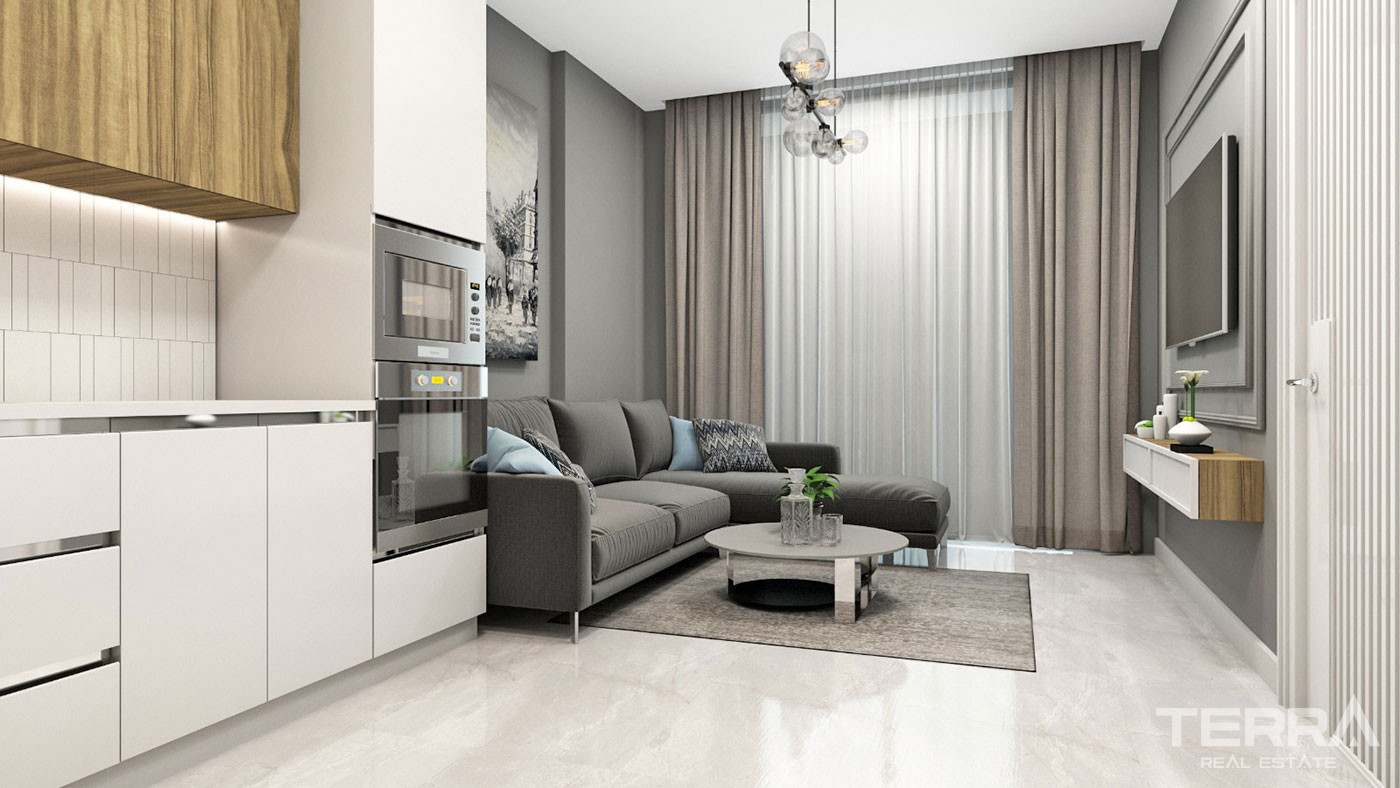 Apartments  in Cleopatra Ventri 400 m from the Beach in Alanya - 59659