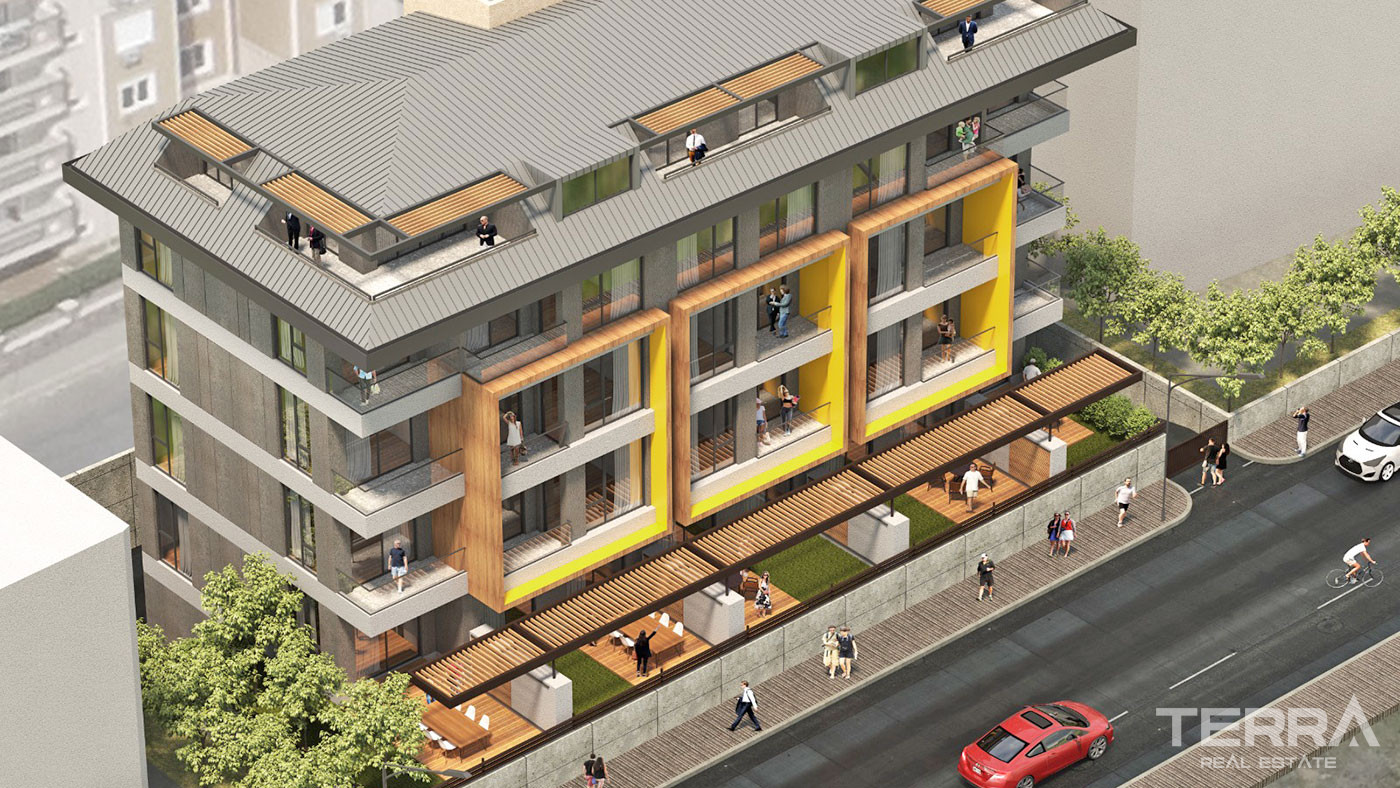 Apartments  in Cleopatra Ventri 400 m from the Beach in Alanya - 59665