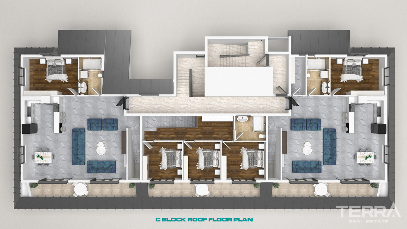 Luxury Apartments with Rich Social Facilities in Oba, Alanya - 59813