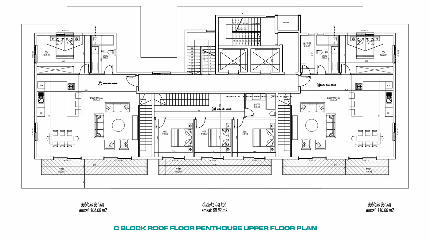 Luxury Apartments with Rich Social Facilities in Oba, Alanya - 59814